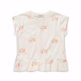 Peplum T-shirt ice cream print
