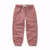 Striped sweatpants rose dawn