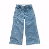 Denim flared pants
