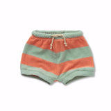 Terry baby shorts stripes