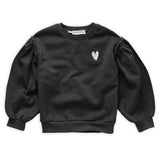 Sweatshirt puff sleeves heart
