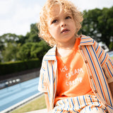 Loose shirt small stripes