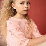 Girls T-shirt swan print