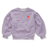 Sweatshirt puff sleeves heart