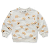 Sweatshirt moustache dog print