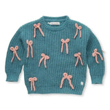 Girls sweater bows