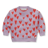 Pullover mit Intarsienherzen