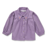 Girls denim blouse purple