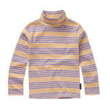 Rib turtle neck stripes