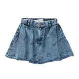 Blue denim skirt