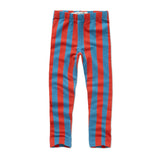 Winter legging blue red stripe