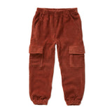 Velvet rib cargo pants