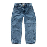 Straight denim pants SPRT& print