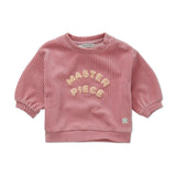 Baby sweatshirt rib pink