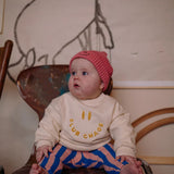 Winter legging blue pink stripe