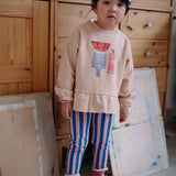 Girls sweatshirt ruffle vanilla
