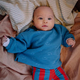Winter legging blue red stripe