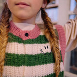 Knitted vest stripes