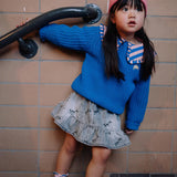 Grey denim skirt
