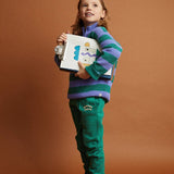 Sweater stripes mock up zip