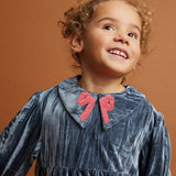 Velvet dress bow