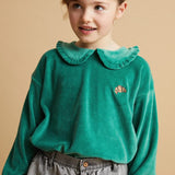 Sweatshirt ruffle collar