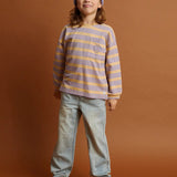 Sweatshirt boxy ls small stripes