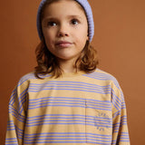 Sweatshirt boxy ls small stripes