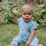 Baby loose pants terry blocks