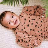 Baby sweatshirt animal print