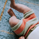 Terry baby shorts stripes